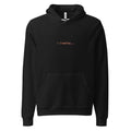 Black hoodie with orange text reading ✳ Clauding...