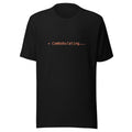Black tee with orange text reading ✳ Combobulating...