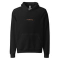 Black hoodie with orange text reading ✳ Flambeing...