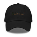 Claude Code Spinner Dad Hat - Combobulating - Black dad hat with orange embroidered text