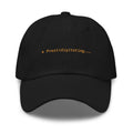 Claude Code Spinner Dad Hat - Prestidigitating - Black dad hat with orange embroidered text