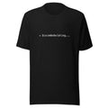 Black t-shirt with white text reading ✳ Discombobulating...